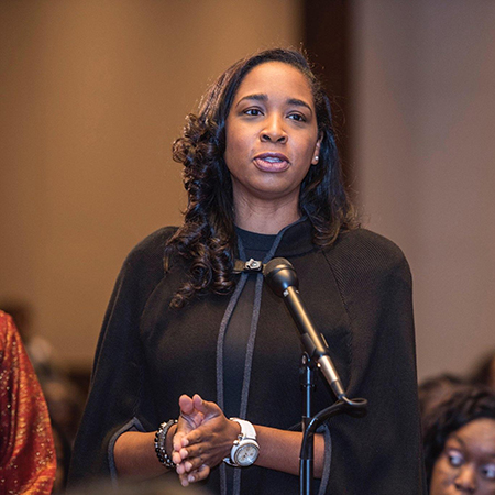 Bailey speaking at Wework